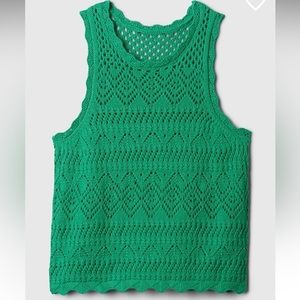 GAP Crochet Halter Tank Top Size L